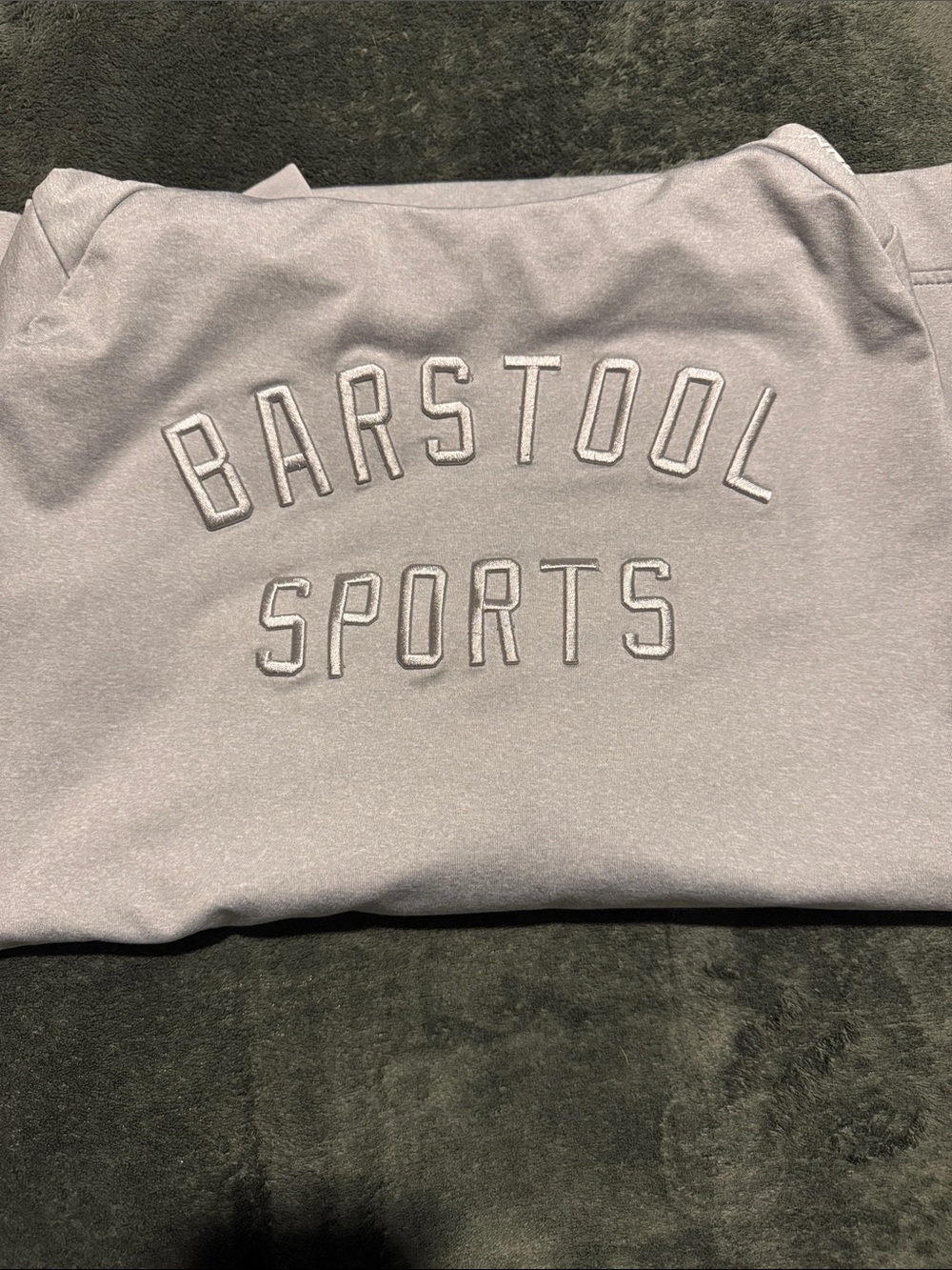 Barstool Sports Embroidered hooded Sweatshirt - Light Gray